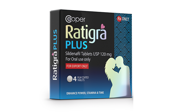 RATIGRA PLUS - Slidenafil Tablets USP 120 mg